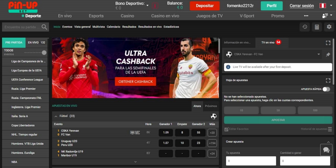 página oficial de la casa de apuestas